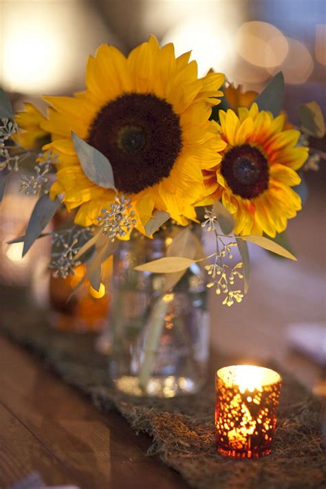 sunflower centerpieces tables|cute sunflower centerpieces.